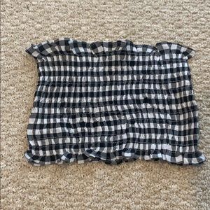 Gingham tube top